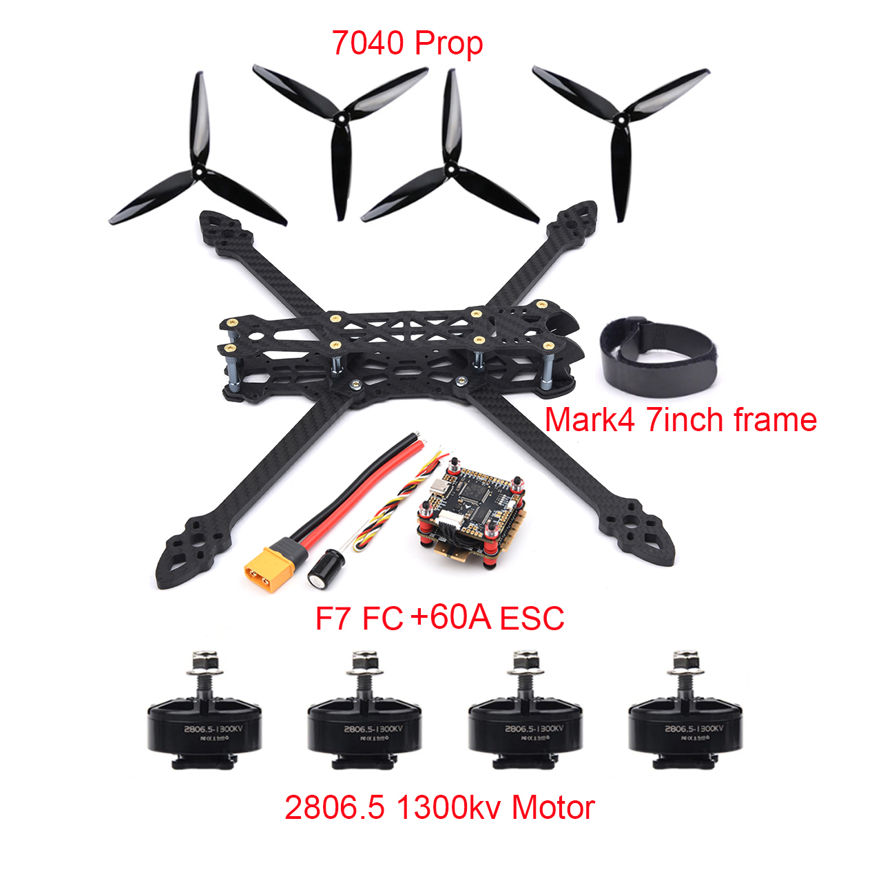 Hobby Queen Rc - Mark4 7inch 295mm Carbon Fiber Frame