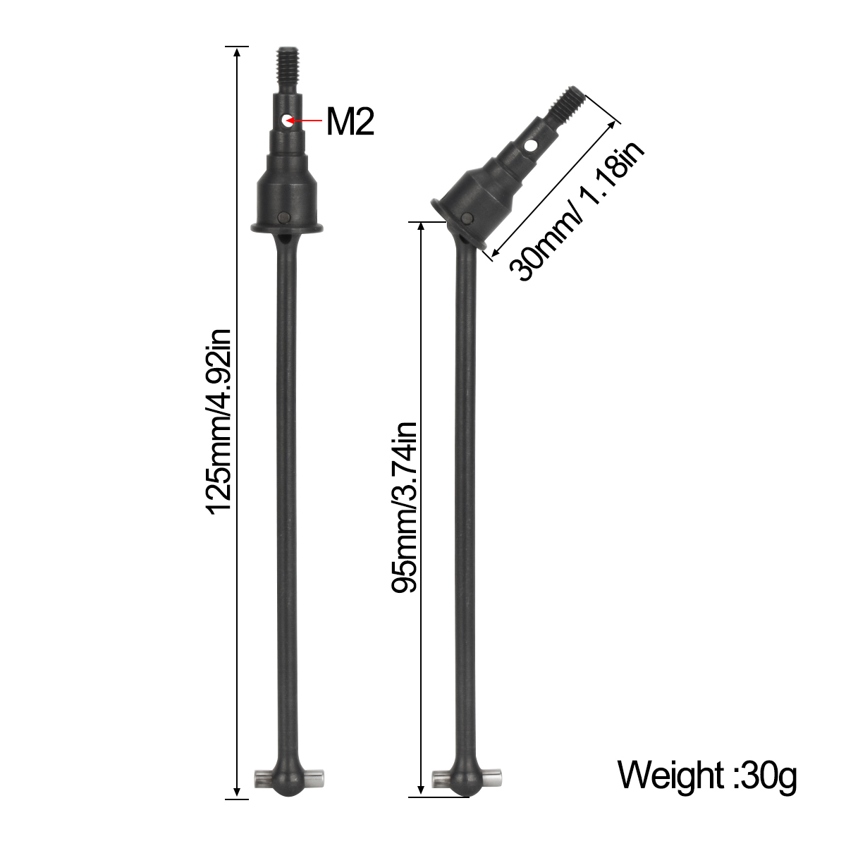2Pcs Hard Steel Front Rear CVD - đánh giá và giá Rc Hobby Factory
