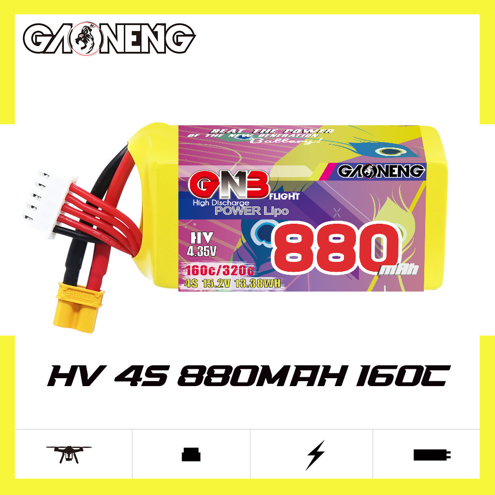 GNB 4S 880mAh 15.2V 160C/320C  - đánh giá và giá Fpv Racing Quadcopter