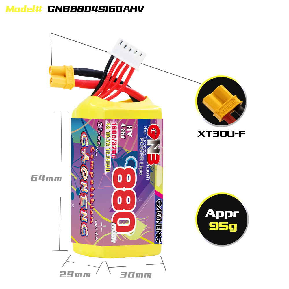 GNB 4S 880mAh 15.2V 160C/320C  - đánh giá và giá Fpv Racing Quadcopter