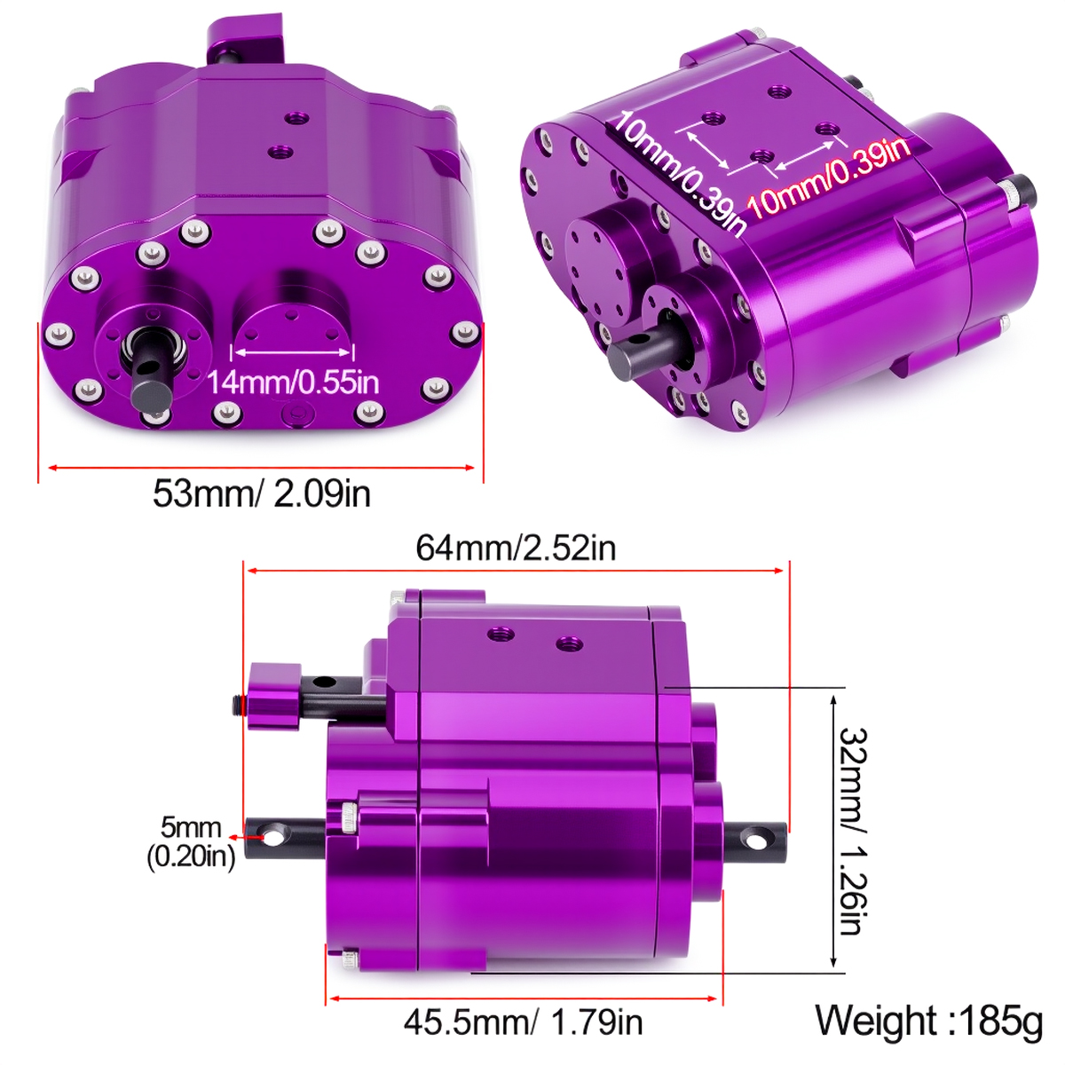 Metal 2-Speed 48P Transfer Cas - đánh giá và giá Rc Hobby Factory
