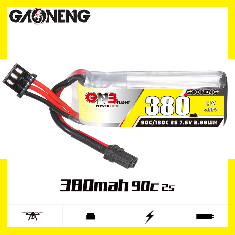 GNB 2S 7.6V 380mAh 90C/180C Li - đánh giá và giá Fpv Racing Quadcopter