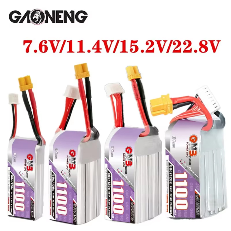 GNB 1100mAh 2S 3S 4S 6S 60C/12 - đánh giá và giá Fpv Racing Quadcopter